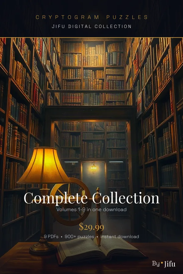Cryptogram Puzzles Complete Collection: Volumes 1-9