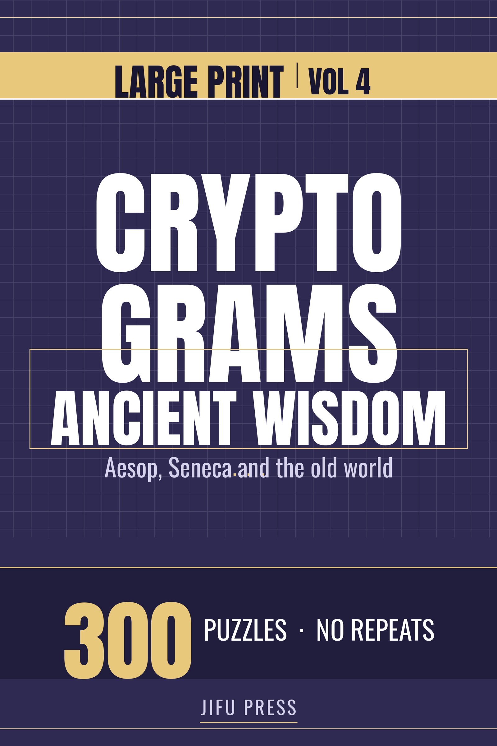 Large Print Cryptograms: Ancient Wisdom - large print PDF puzzle book