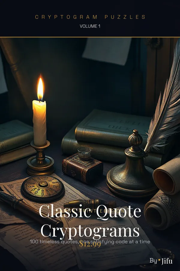 Cryptogram Puzzles Large Print 1: Classic Quote Cryptograms