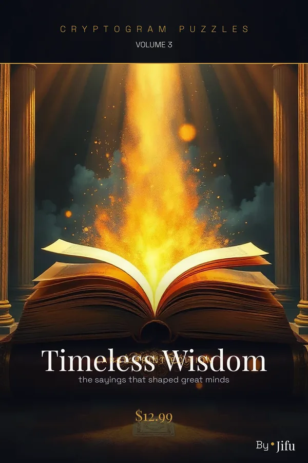 Cryptogram Puzzles Large Print 3: Timeless Wisdom