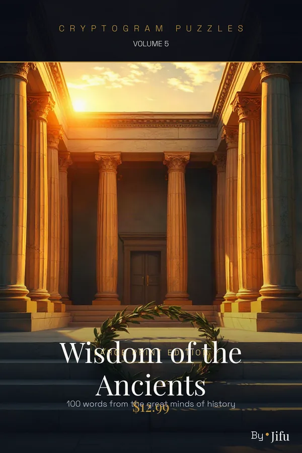 Cryptogram Puzzles Large Print 5: Wisdom of the Ancients